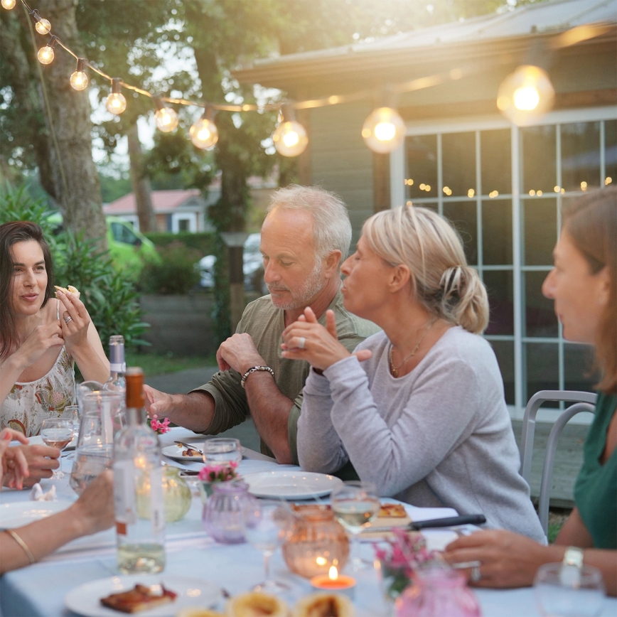 Brilagi - LED udendørs dekorationskæde GIRLANDA 25xE12/0,8W/230V 20m grøn IP44 varm hvid