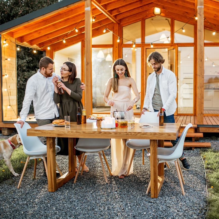 Brilagi - LED udendørs dekorationskæde GIRLANDA 25xE12/0,8W/230V 20m grøn IP44 varm hvid