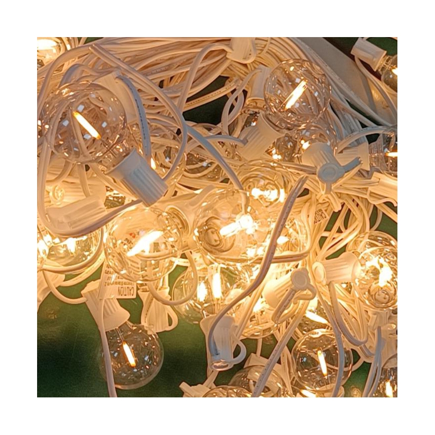 Brilagi - LED udendørs dekorationskæde GIRLANDA 25 x E12 / 0,8 W / 230 V 20 m hvid IP44 varm hvid