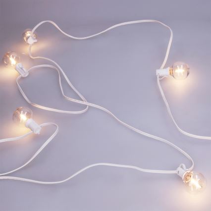 Brilagi - LED udendørs dekorationskæde GIRLANDA 25 x E12 / 0,8 W / 230 V 20 m hvid IP44 varm hvid