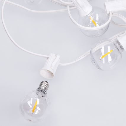 Brilagi - LED udendørs dekorationskæde GIRLANDA 25 x E12 / 0,8 W / 230 V 20 m hvid IP44 varm hvid