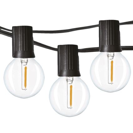 Brilagi - LED udendørs dekorativ lyskæde GIRLANDA 25xE12/0,8W/230V 20m IP44 kølig hvid