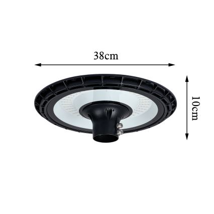 Brilagi - LED udendørs gadelampe med 3 m mast URBANSPARK LED/120W/230V sort IP65