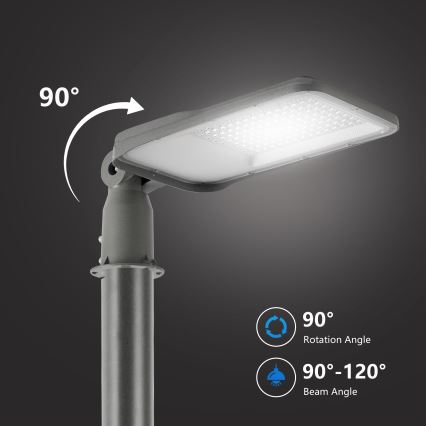Brilagi - LED udendørs gadelampe med drejefunktion URBANLIGHT LED/100W/230V grå IP65
