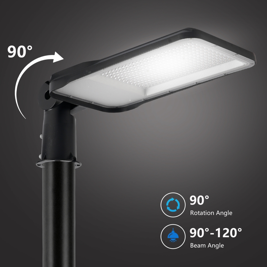 Brilagi - LED udendørs gadelampe med justerbart led URBANLIGHT LED/200W/230V sort IP65