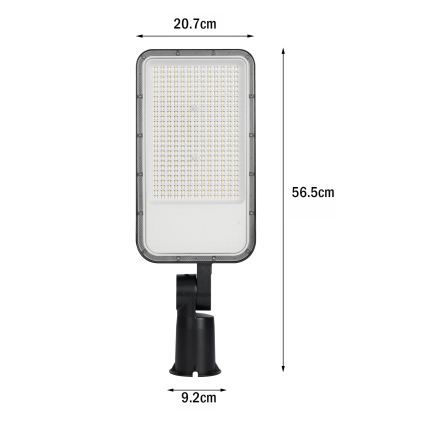 Brilagi - LED udendørs gadelampe med justerbart led URBANLIGHT LED/200W/230V sort IP65