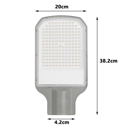 Brilagi - LED udendørs gadelampe URBANLIGHT LED/100W/230V grå IP65