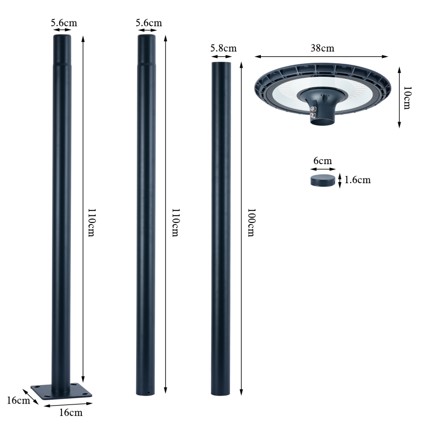 Brilagi - LED udendørs gadelampe URBANSPARK LED/120W/230V antracit IP65