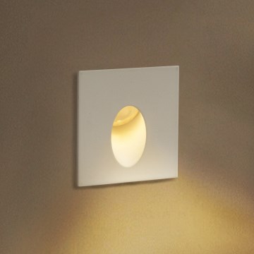 Brilagi - LED udendørs indbygningsarmatur STAIRDOT LED/2W/230V hvid IP65 firkantet