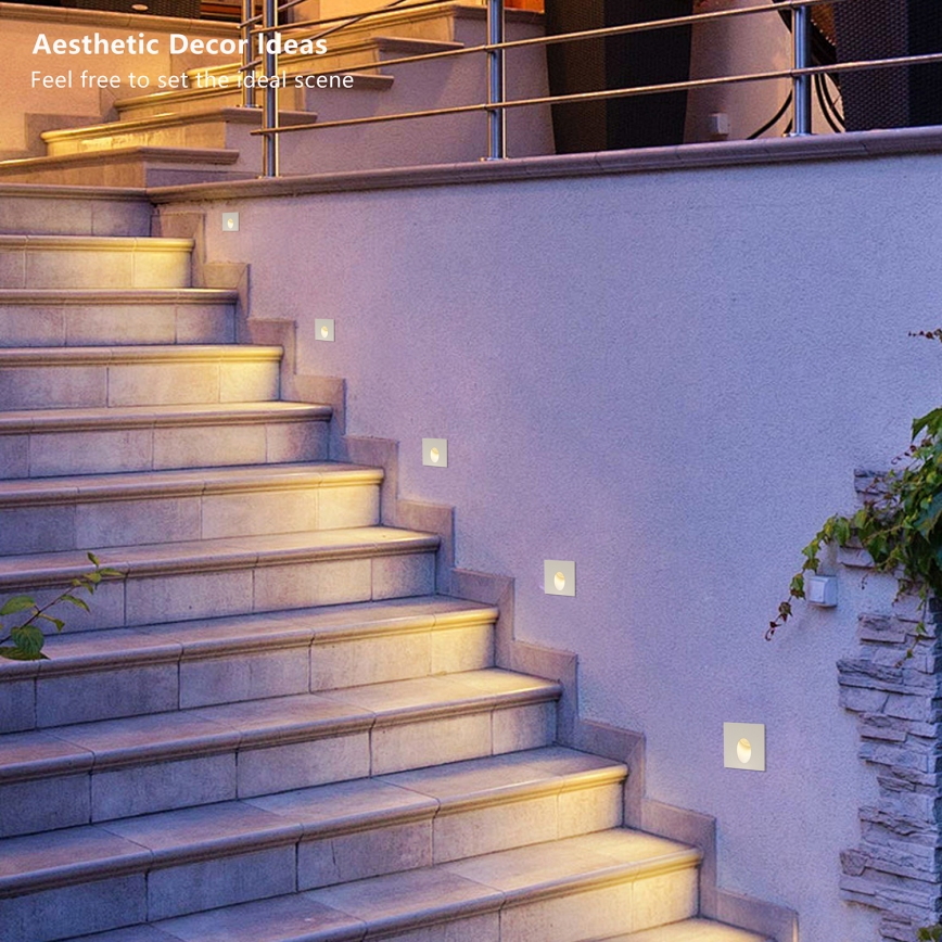 Brilagi - LED udendørs indbygningsarmatur STAIRDOT LED/2W/230V hvid IP65 firkantet