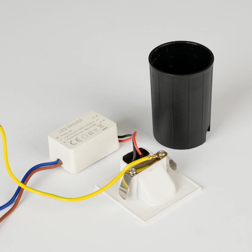 Brilagi - LED udendørs indbygningsarmatur STAIRDOT LED/2W/230V hvid IP65 firkantet