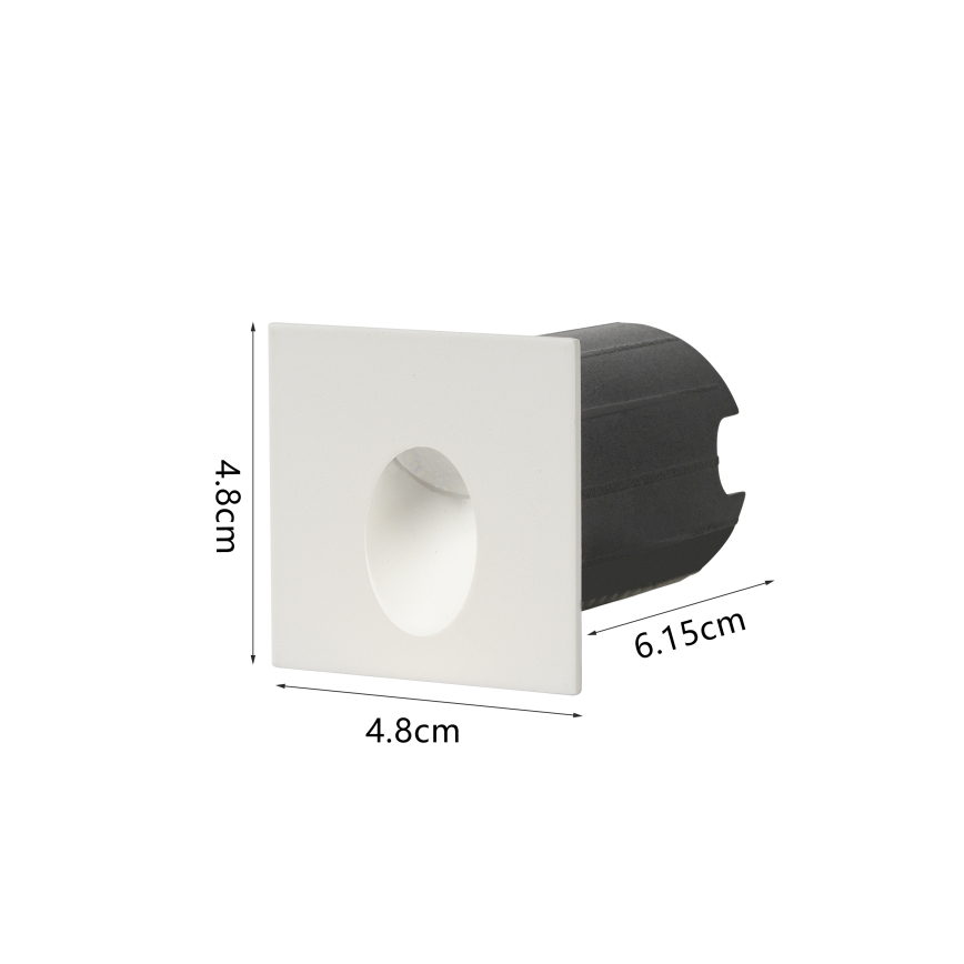 Brilagi - LED udendørs indbygningsarmatur STAIRDOT LED/2W/230V hvid IP65 firkantet