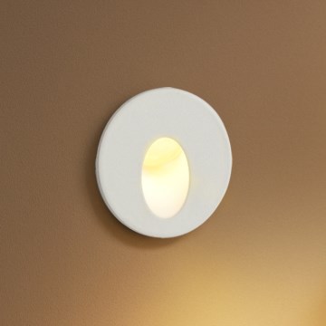 Brilagi - LED udendørs indbygningsarmatur STAIRDOT LED/2W/230V hvid IP65 rund