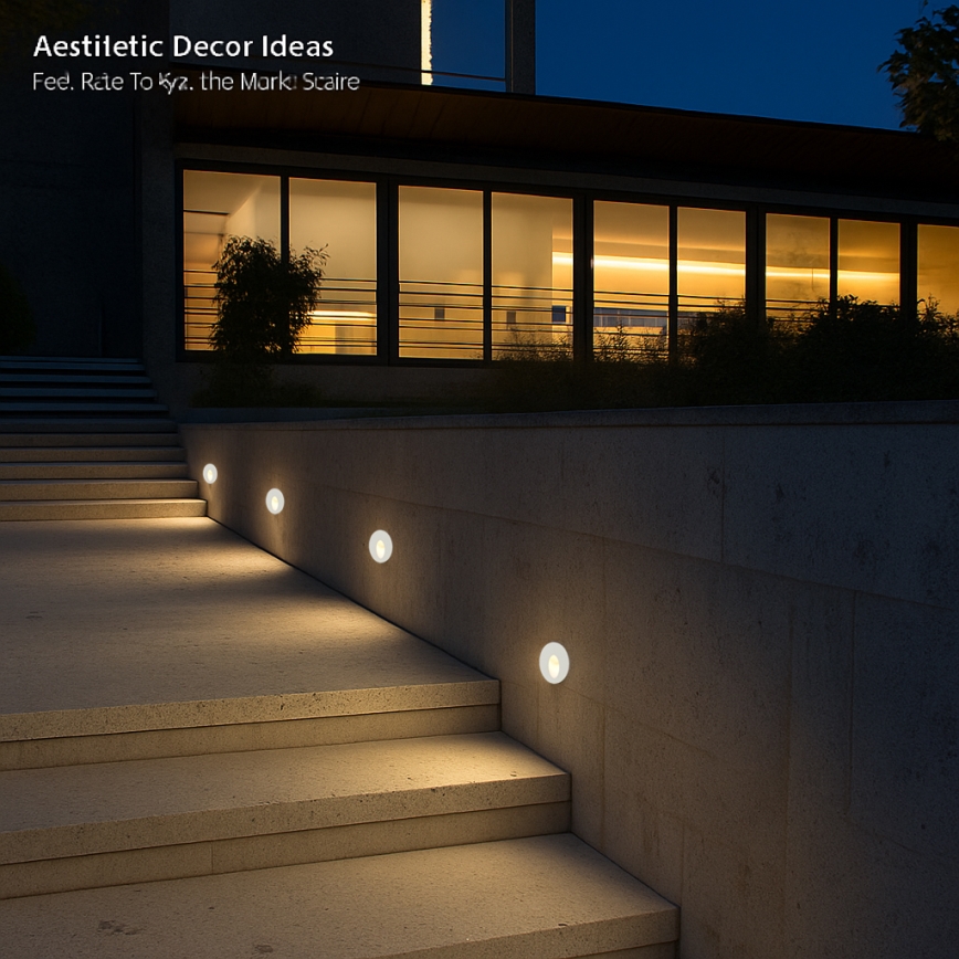 Brilagi - LED udendørs indbygningsarmatur STAIRDOT LED/2W/230V hvid IP65 rund