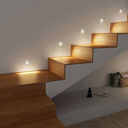Brilagi - LED udendørs indbygningsarmatur STAIRDOT LED/2W/230V hvid IP65 rund