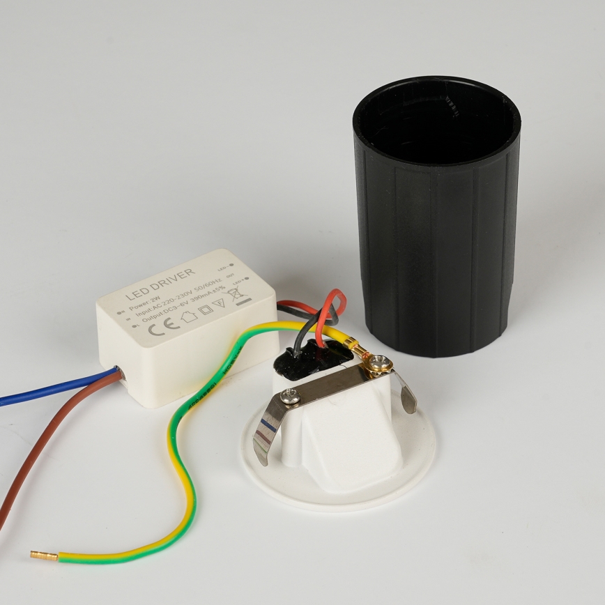 Brilagi - LED udendørs indbygningsarmatur STAIRDOT LED/2W/230V hvid IP65 rund