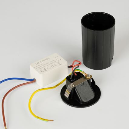 Brilagi - LED udendørs indbygningsarmatur STAIRDOT LED/2W/230V sort IP65 rund