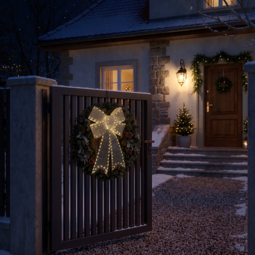 BRILAGI - LED Udendørs juledekoration LED/3,3W/230V IP44 sølvsløjfe