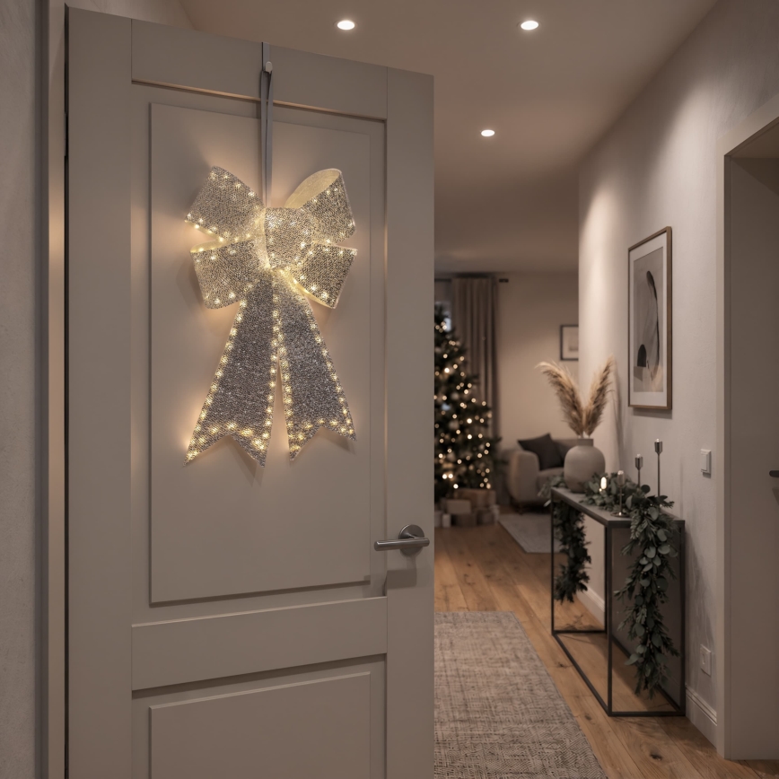 BRILAGI - LED Udendørs juledekoration LED/3,3W/230V IP44 sølvsløjfe