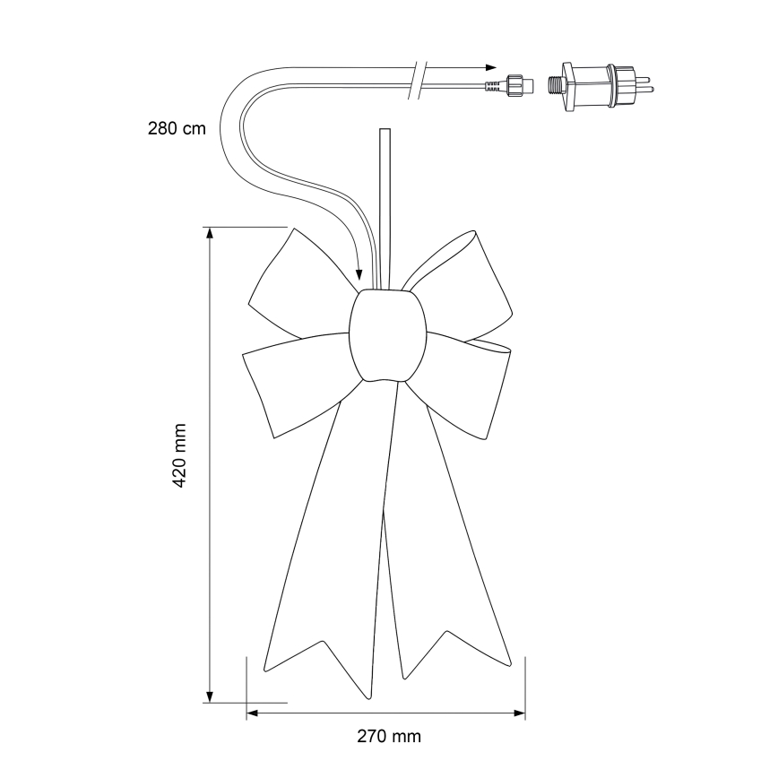 BRILAGI - LED Udendørs juledekoration LED/3,3W/230V IP44 sølvsløjfe