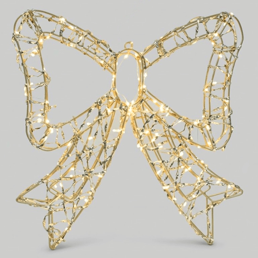 BRILAGI - LED Udendørs juledekoration LED/3,6W/8 funktioner 41 cm IP44 varm hvid sløjfe/guld