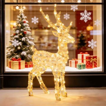 BRILAGI - LED udendørs juledekoration LED/3,6W/8 funktioner IP44 65 cm rensdyr varm hvid