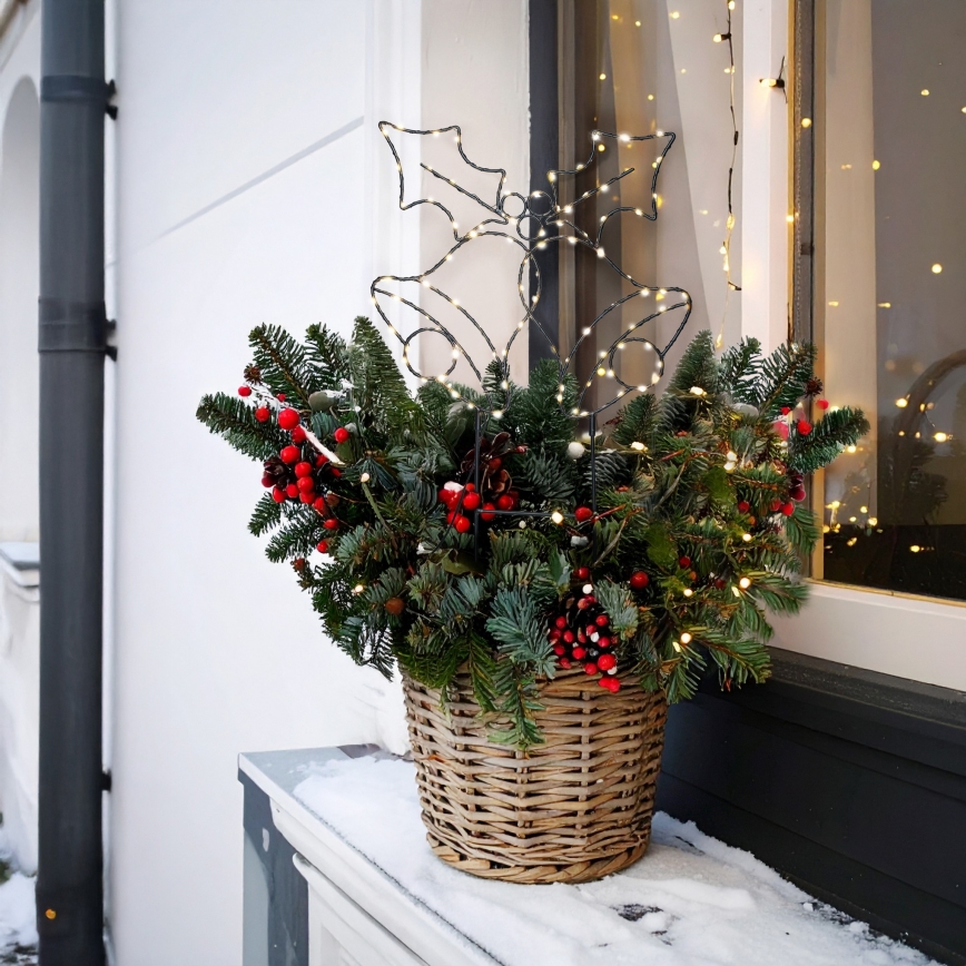 Brilagi - LED udendørs juledekoration LED/3xAA IP44 55x32 cm med små juleklokker