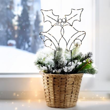 Brilagi - LED udendørs juledekoration LED/3xAA IP44 55x32 cm med små juleklokker