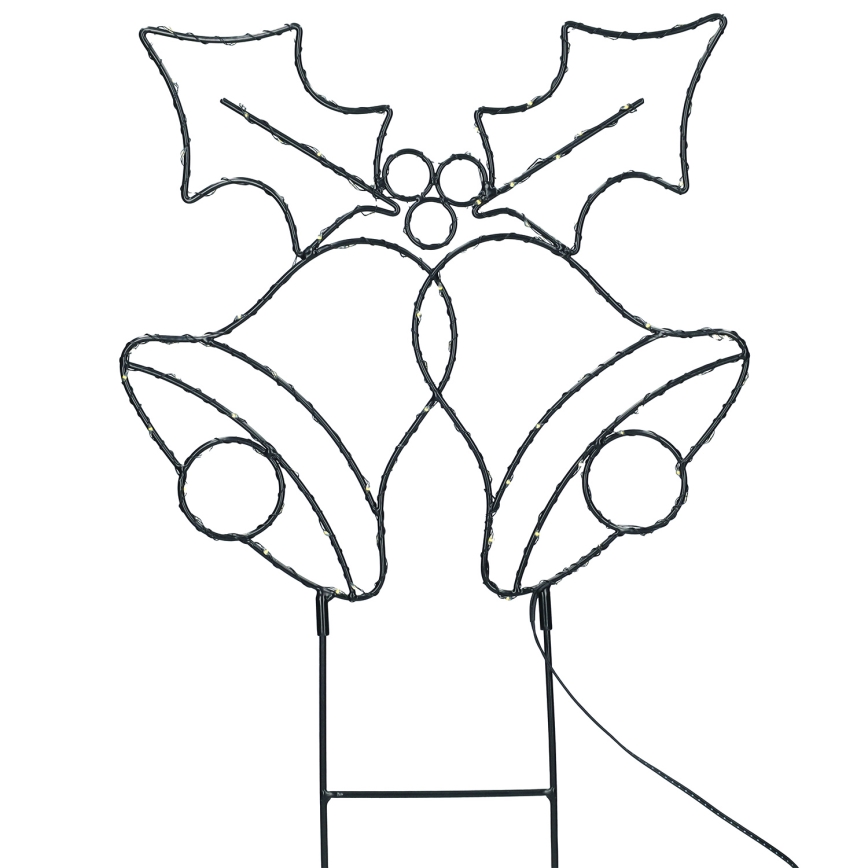 Brilagi - LED udendørs juledekoration LED/3xAA IP44 55x32 cm med små juleklokker