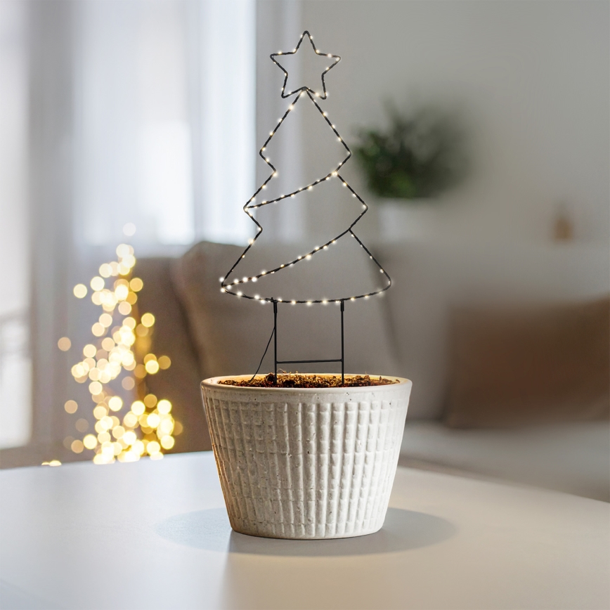 Brilagi - LED udendørs juledekoration LED/3xAA IP44 68x29 cm juletræ