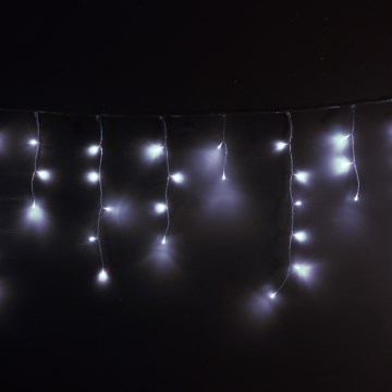 Brilagi - LED udendørs julegardin 200xLED/8 funktioner 13m IP44 kølig hvid istapper