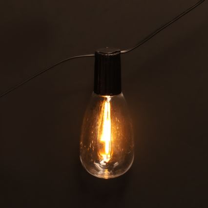 Brilagi - LED udendørs juleguirlande 10xLED/3xAA 3,2m IP44 varm hvid