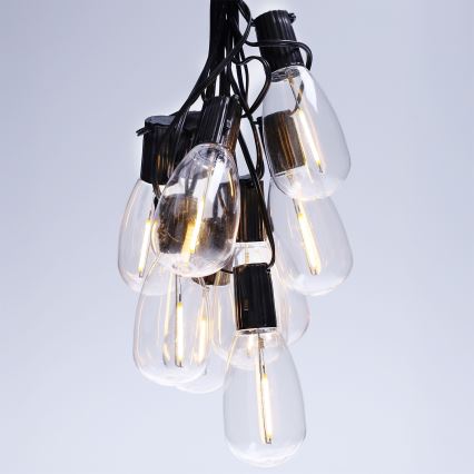 Brilagi - LED udendørs juleguirlande 10xLED/3xAA 3,2m IP44 varm hvid