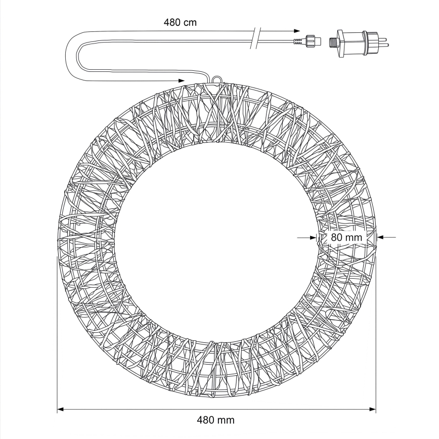 BRILAGI - LED udendørs julekrans LED/3,3W/230V IP44 Ø 48 cm