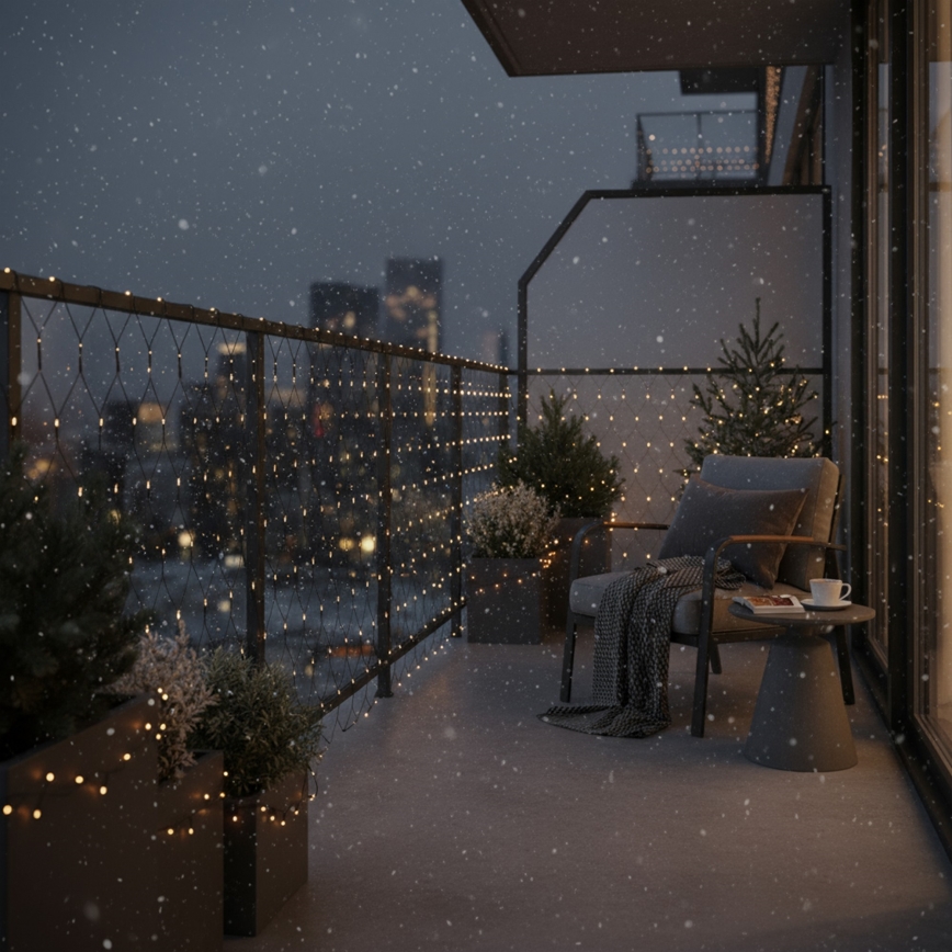 Brilagi - LED udendørs julelysgardin 160xLED 7x2m IP44 varm hvid