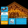 BRILAGI - LED udendørs julelyskæde 1000xLED/6W/8 funktioner 53m IP44 varm hvid
