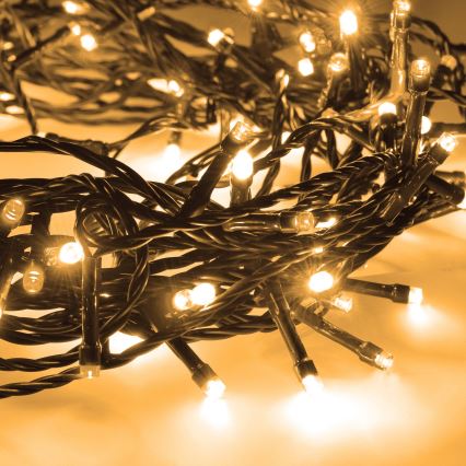 Brilagi - LED udendørs julelyskæde 100xLED/8 funktioner 13 m IP44 varm hvid