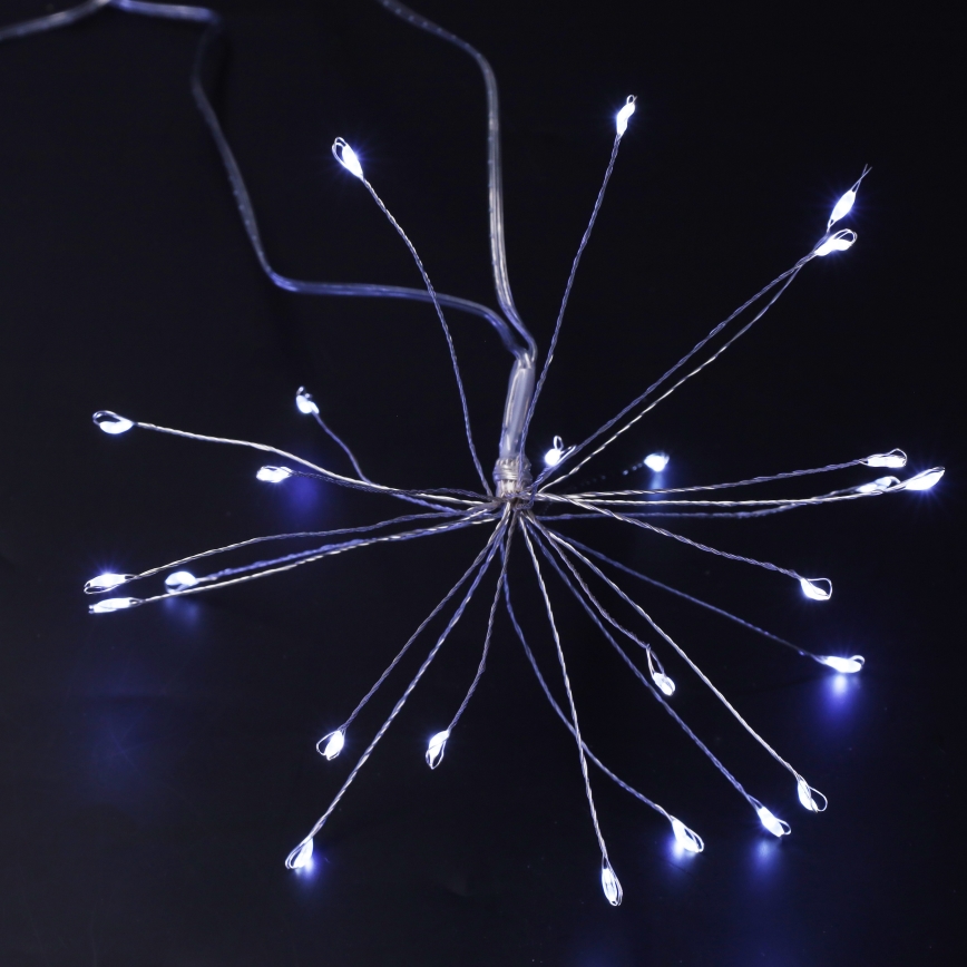 BRILAGI - LED udendørs julelyskæde 150 LED 5 m IP44 kold hvid fyrværkeri-effekt