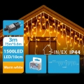 BRILAGI - LED udendørs julelyskæde 1500xLED/12W/8 funktioner 78x0,6m IP44 varm hvid