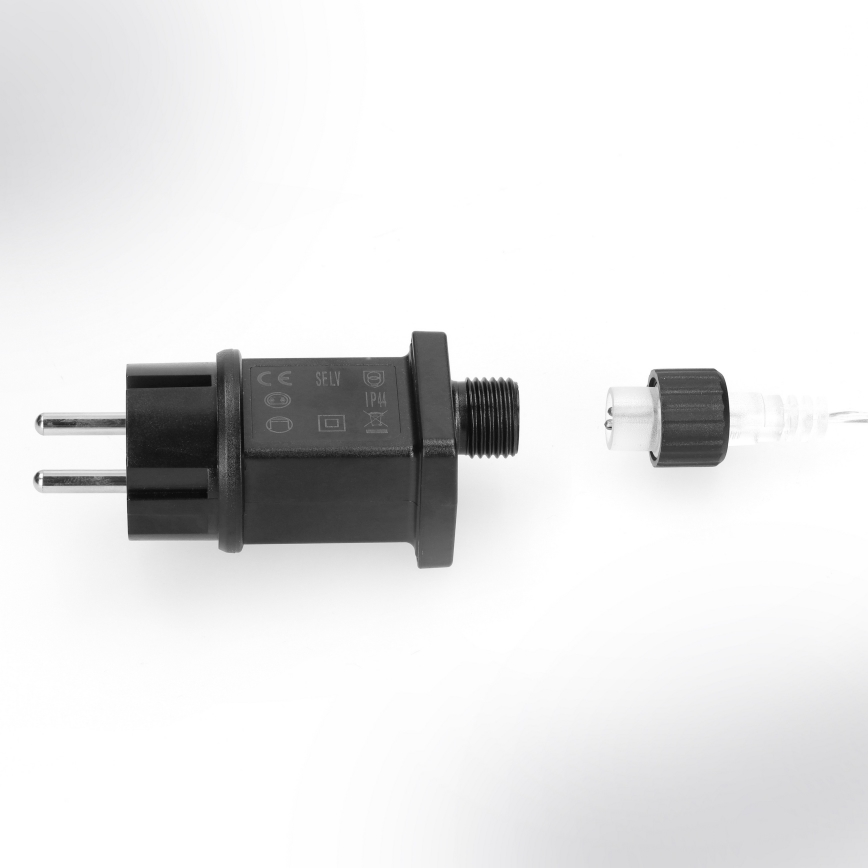 Brilagi - LED udendørs julelyskæde 150xLED 5m IP44 kølig hvid fyrværkeri-effekt