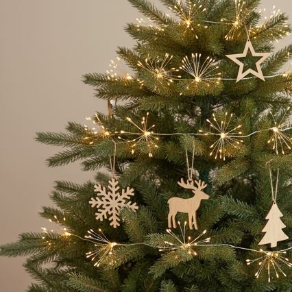 Brilagi - LED udendørs julelyskæde 150xLED 5m IP44 varm hvid fyrværkeri