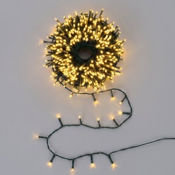 BRILAGI - LED udendørs julelyskæde 200xLED/3xAA/8 funktioner 10,3m IP44 varm hvid