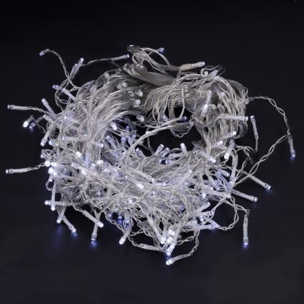 Brilagi - Udendørs LED-julelyskæde 200 LED, 8 funktioner, 13 m, IP44, kølig hvid, istapper