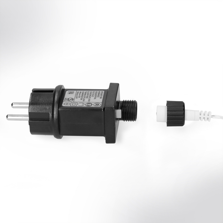 Brilagi - Udendørs LED-julelyskæde 200 LED, 8 funktioner, 13 m, IP44, kølig hvid, istapper