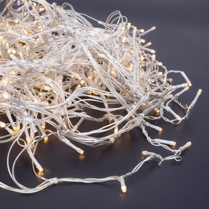 Brilagi - LED udendørs julelyskæde 360 LED/8 funktioner 14 m IP44 varm hvid istapper