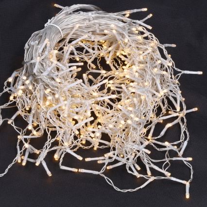 Brilagi - LED udendørs julelyskæde 360 LED/8 funktioner 14 m IP44 varm hvid istapper