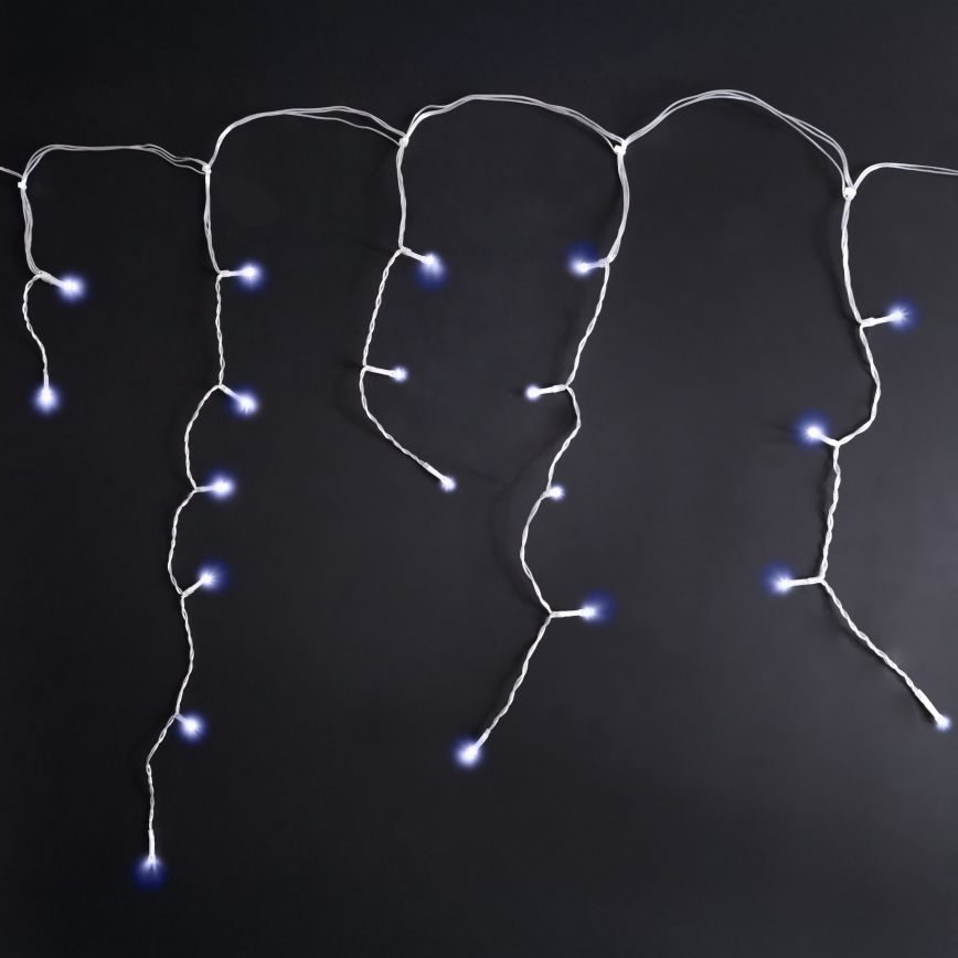 Brilagi - LED udendørs julelyskæde 400 LED/8 funktioner 23 m IP44 kold hvid