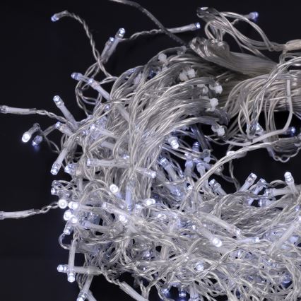 Brilagi - LED udendørs julelyskæde 400 LED/8 funktioner 23 m IP44 kold hvid