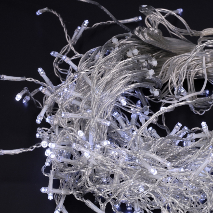 Brilagi - LED udendørs julelyskæde 400 LED/8 funktioner 23 m IP44 kold hvid