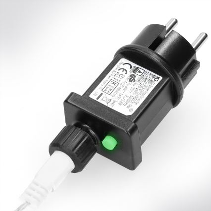 Brilagi - LED udendørs julelyskæde 400 LED/8 funktioner 23 m IP44 kold hvid